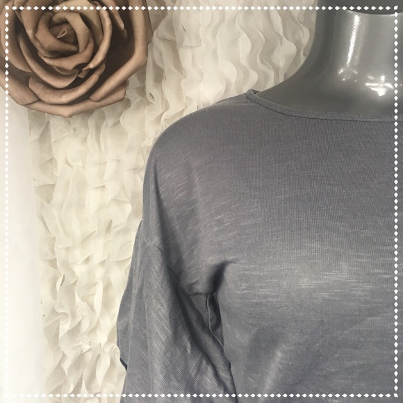 LUCCA COUTURE | Gray Tiered Long Sleeve Stretch Tunic Dress NEW - Picture 3 of 6